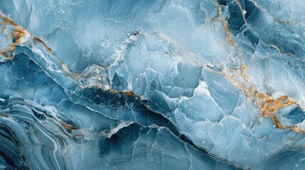 Poster - Blue marble stone texture with a sea inspired hue
