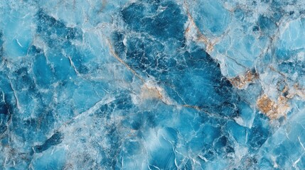 Poster - Blue marble stone texture with a sea inspired hue