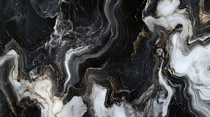 Poster - Abstract black and white marble granite texture for backgrounds or banners showcasing a natural stone design