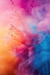 Poster - A vibrant cloud of colored powder fills the air, great for party or celebration scenes