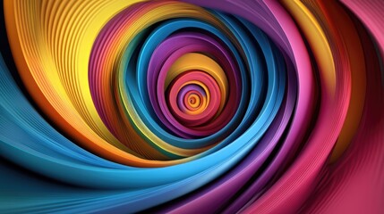 Poster - Colorful abstract swirl in 3D ideal for graphic designs and presentations