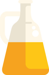 Poster - this vector illustration features a chemical flask containing a yellow liquid, perfect for represent