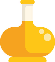 Poster - round bottom flask bubbling with yellow liquid, likely depicting a chemistry experiment, in a flat d