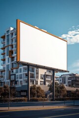 Poster - A lone billboard stands on the side of a highway, awaiting its next message