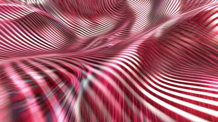 Poster - Vibrant pink background with diagonal lines forming abstract waves, leaving the center space open for text, perfect for a modern presentation