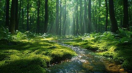  Enchanted forest grove landscape