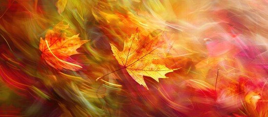 Poster - An Abstract Image Of Autumn Leaves