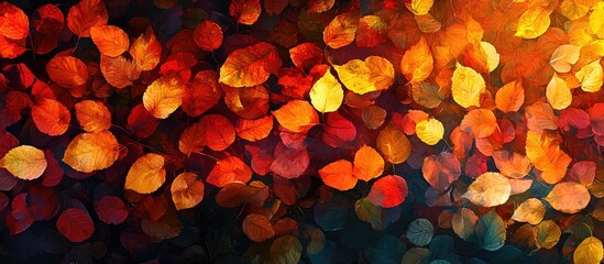 Poster - An Abstract Image Of Autumn Leaves