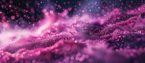 Poster - Abstract Pink Or Purple Bokeh With Black Background