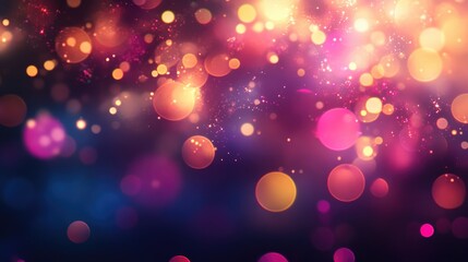 Poster - Festive banner featuring bokeh lights and vibrant fireworks for the holiday season