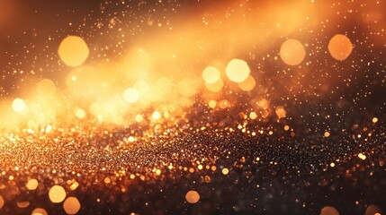 Poster - Glittering golden backdrop with a soft selective focus effect