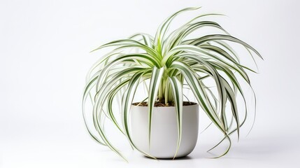 Wall Mural - delicate house plant white background