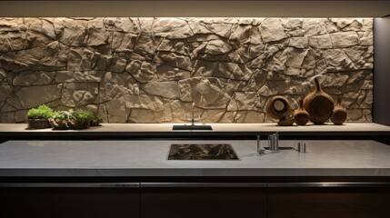 Wall Mural - texture stone kitchen