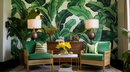 Wall Mural - tropical banana leaf wallpaper