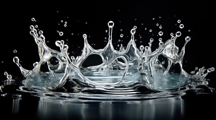 Canvas Print - unique water droplet splash