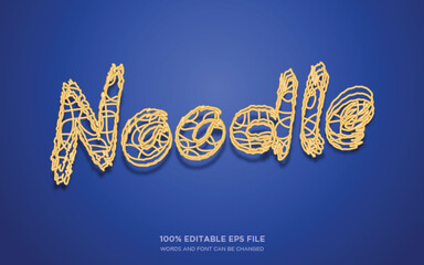 Poster - noodle editable text style effect