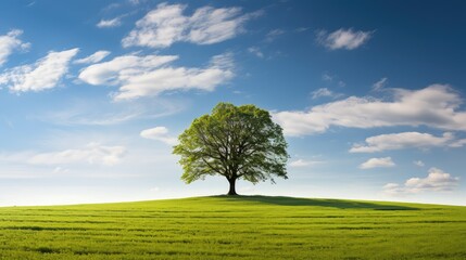 Sticker - landscape single tree in field