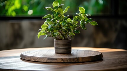 Wall Mural - nature wood table plant