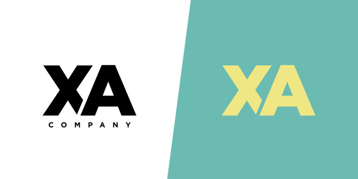 Letter X and A, XA logo design template. Minimal monogram initial based logotype.