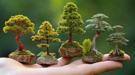 shaped cute trees