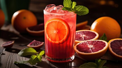 Poster - citrus blood orange cocktail