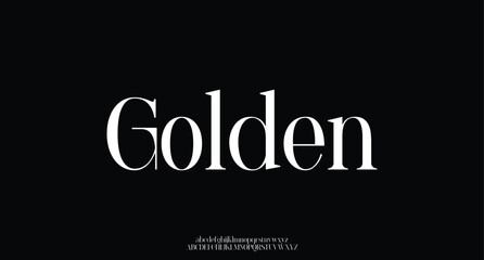 Poster - Elegant Font Uppercase Lowercase and Number. Classic Lettering Minimal Fashion Designs. Typography modern serif fonts regular decorative vintage concept. vector illustration
