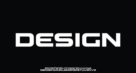 Poster - Abstract modern urban alphabet fonts. Typography sport, simple, technology, fashion, digital, future creative logo font. vector illustration
