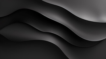 Poster - Simple black gradient abstract background for product or text backdrop design.