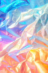 Poster - Vertical Colorful iridescent, holographic rainbow foil texture background.