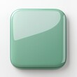 © Kristina - Blank Mobile application icon, button - green square with round corners. 3d rendering, white background