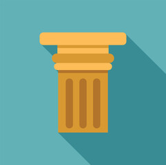 Poster - architectural detail showcasing a golden greek column, evoking classical elegance and historical sig
