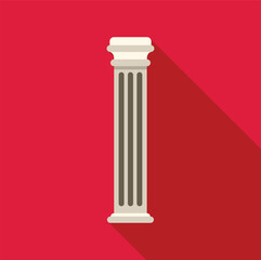 Poster - architectural detail of a classical style column featuring fluting and a simple capital, set against
