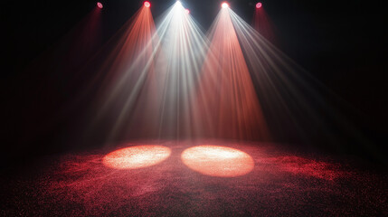 spotlight on stage, spotlight, stage lighting, empty stage, background with rays, abstract light background