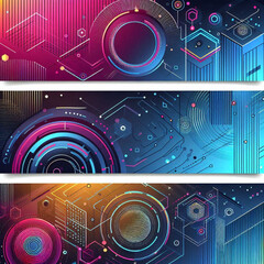 Poster - Colourful modern gradient template background design for cover and other needs