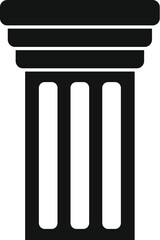 Poster - simple yet elegant, black column represents classical architecture, conveying strength, history, and