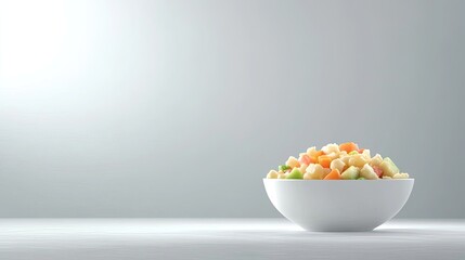 Vibrant vegan bowl with colorful vegetables and grains