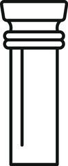 Poster - minimalist vector illustration of a column, symbolizing strength, support, and historical heritage
