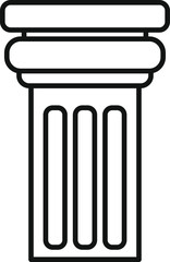 Poster - simple line drawing of a fluted column, representing classical architecture and historical design