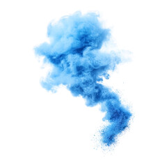 Wall Mural - blue smoke isolated on transparent background cutout