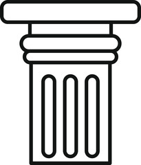 Poster - simple line drawing representing a classic architectural column, embodying strength, elegance, and h