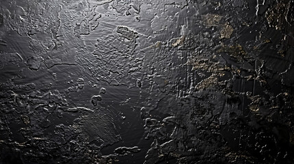 Poster - Black Stone Texture Background: Dark Cement, Concrete Grunge, Gray Marble Pattern