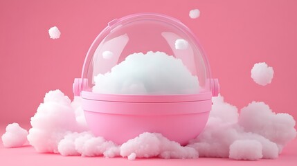 Wall Mural - minimalist 3d ice maker floating in air