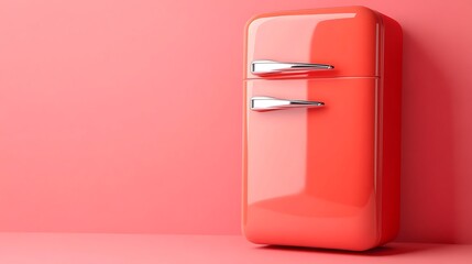 Wall Mural - Minimalist Floating Refrigerator in 3D Design