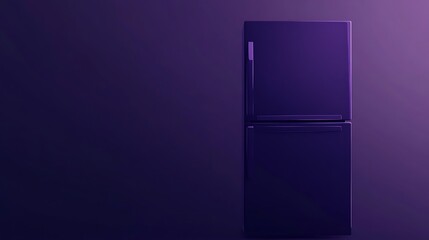 Wall Mural - Minimalist Purple Refrigerator in Airy Space