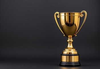 gold cup isolated on white background