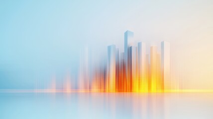 Poster - Futuristic Cityscape with Neon Lights at Night