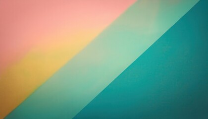 Poster - Abstract Minimalist Geometric Background with Overlapping Pastel Triangles in Warm Yellow, Soft Pink, and Teal, Perfect for Modern Digital Designs, Presentations, and Visual Branding