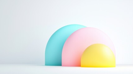Poster - Abstract 3D Geometric Shapes in Digital Space