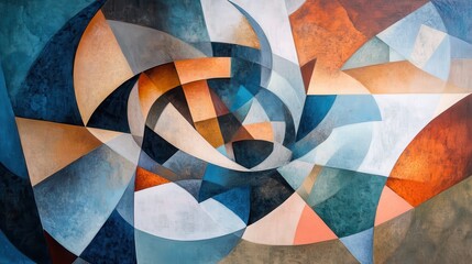 Poster - Abstract Swirling Shapes on Canvas