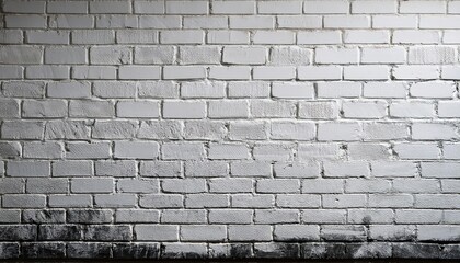 Poster - Minimalistic White Painted Brick Wall Texture. Ideal Background for Mockups, Advertising, or Urban Design Concepts with Subtle Shadows and Natural Imperfections